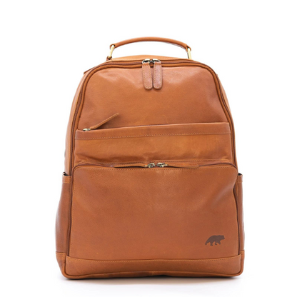 Mini Leather Backpack Purse - Brown