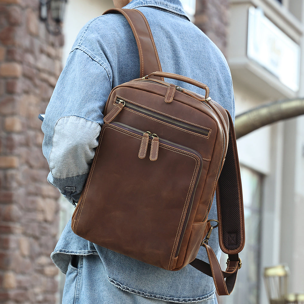 The Kleos | Men's Classic Leather Backpack