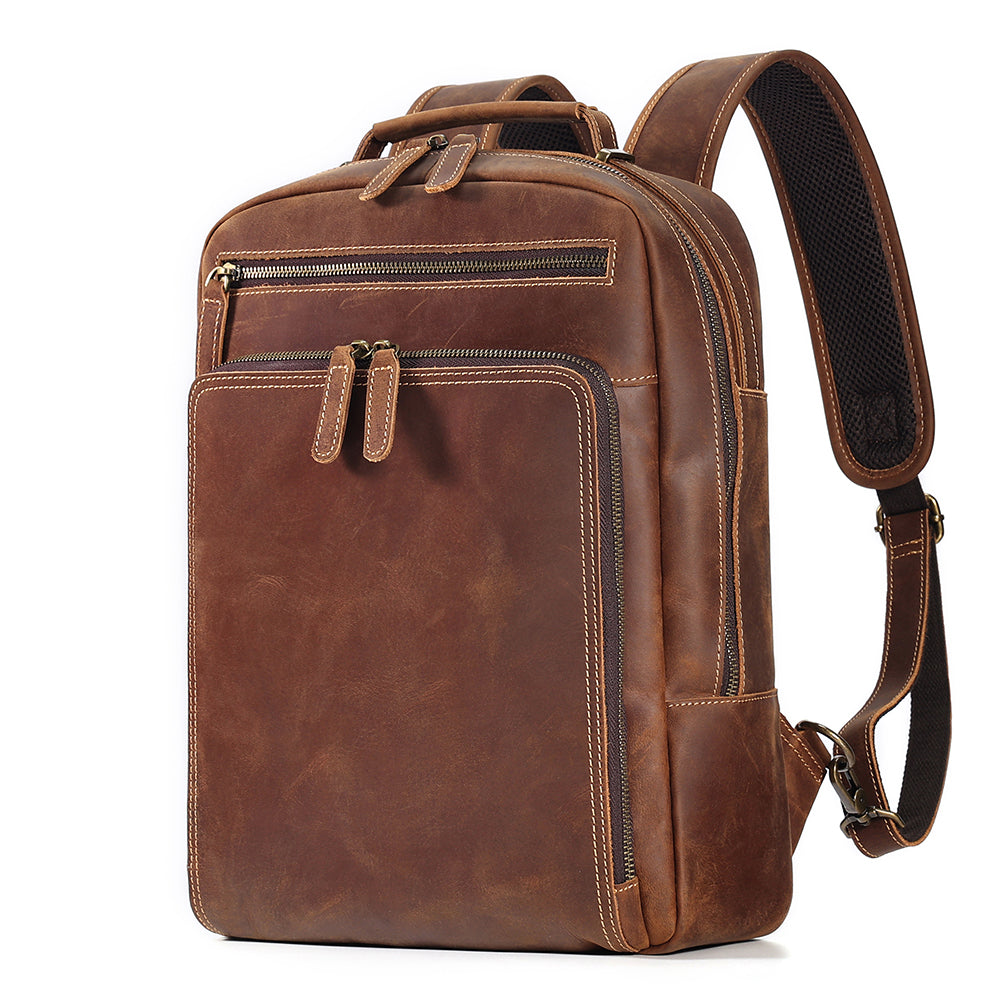 Crazy horse leather backpack sale