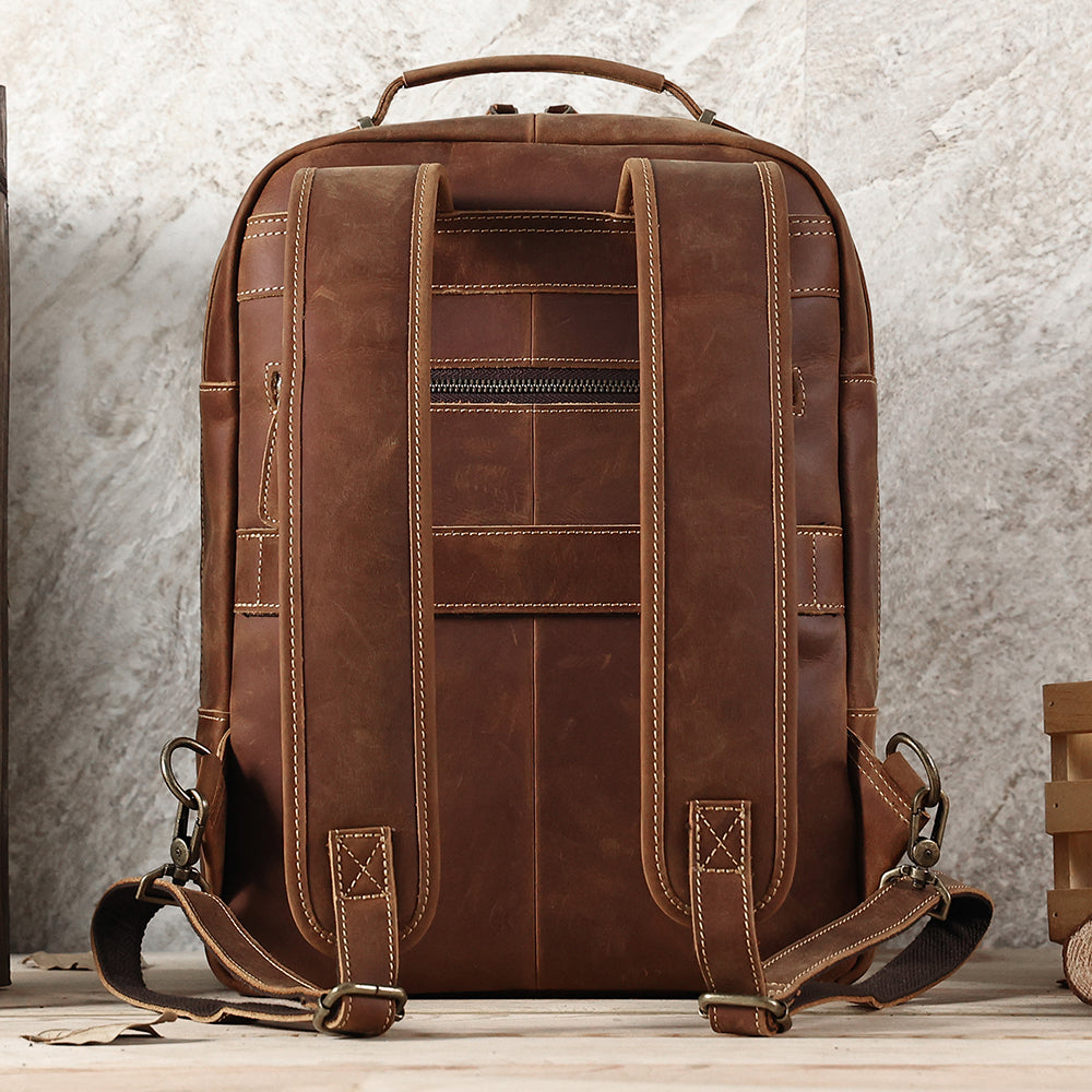 Crazy Horse Leather Backpack