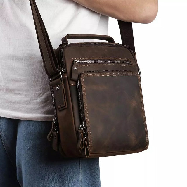 Man Cross Body Men Messenger Bag Man Leather Handbag Single