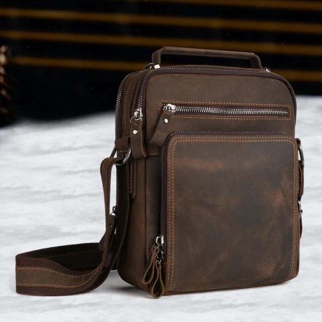 Genuine Leather Bag Crossbody Bags: Murse Man Purse | Mens Bag | Pouch  Waist Bag