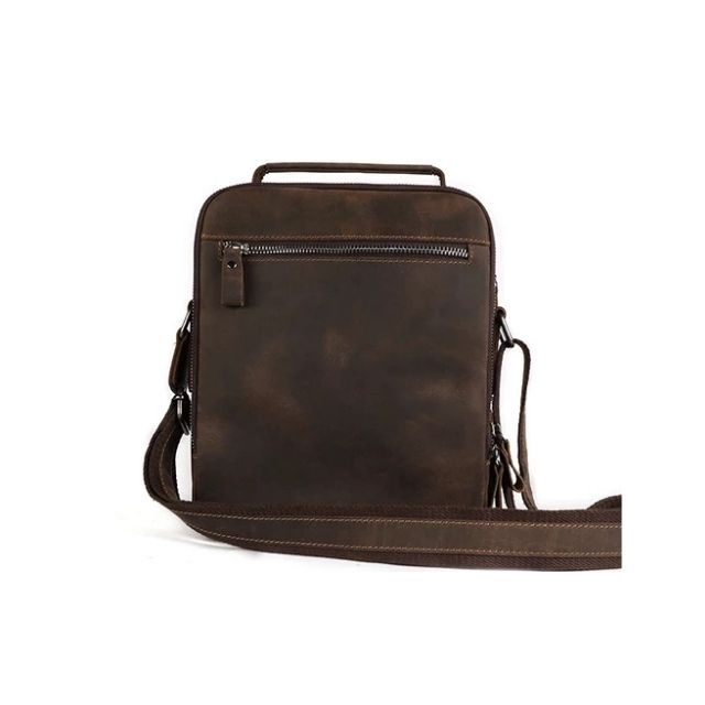 N/A Vintage Man Bags Leather Shoulder Bag for Men Business