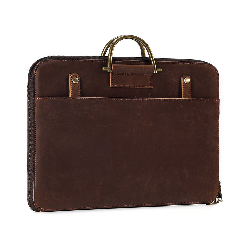 Classic best sale leather briefcase