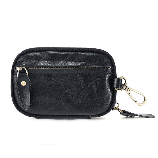 Black Leather Wallet for Women