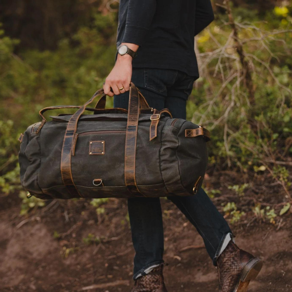 Waxed Canvas vs. Leather: 4 Important Points  Mens leather bag, Rugged  leather bag, Mens travel bag