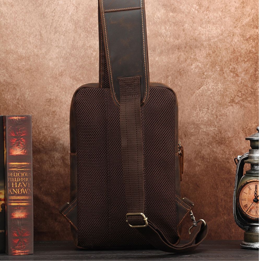 The Obrysus | Classic Leather Sling Bag for Men