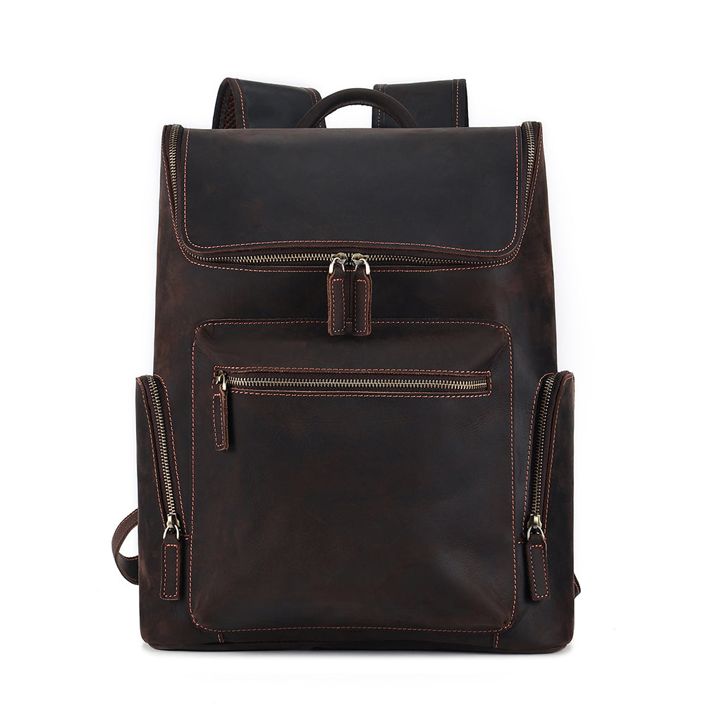 The Pecan | Retro Classic Backpack for Men – The Real Leather Company