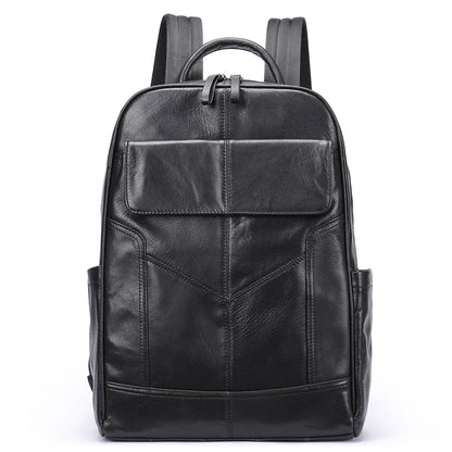 The Percussio | Black Leather Backpack for Men