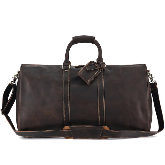 The Sable | Leather Duffle Travel Bag for Men