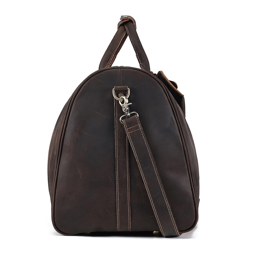 The Sable | Leather Duffle Travel Bag for Men
