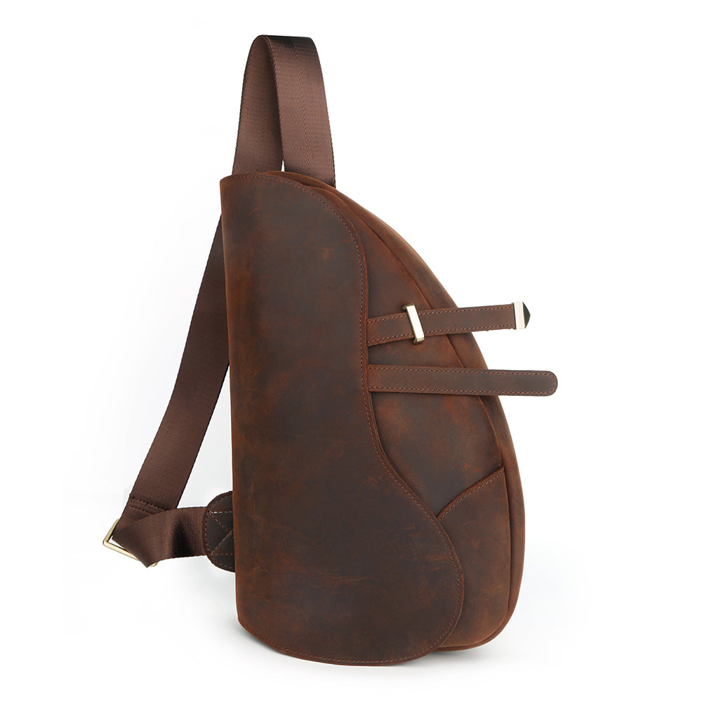 Anton Sling leather shoulder bag in brown - Loewe | Mytheresa