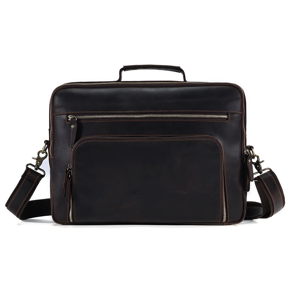The Sepia | Men's Classic Leather Briefcase