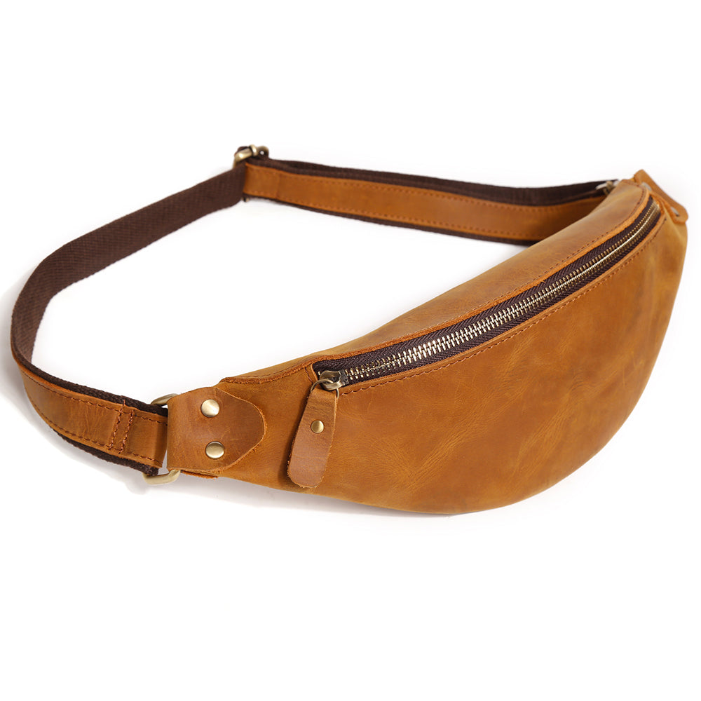 The Side Pod  Classic Men's Leather Fanny Pack