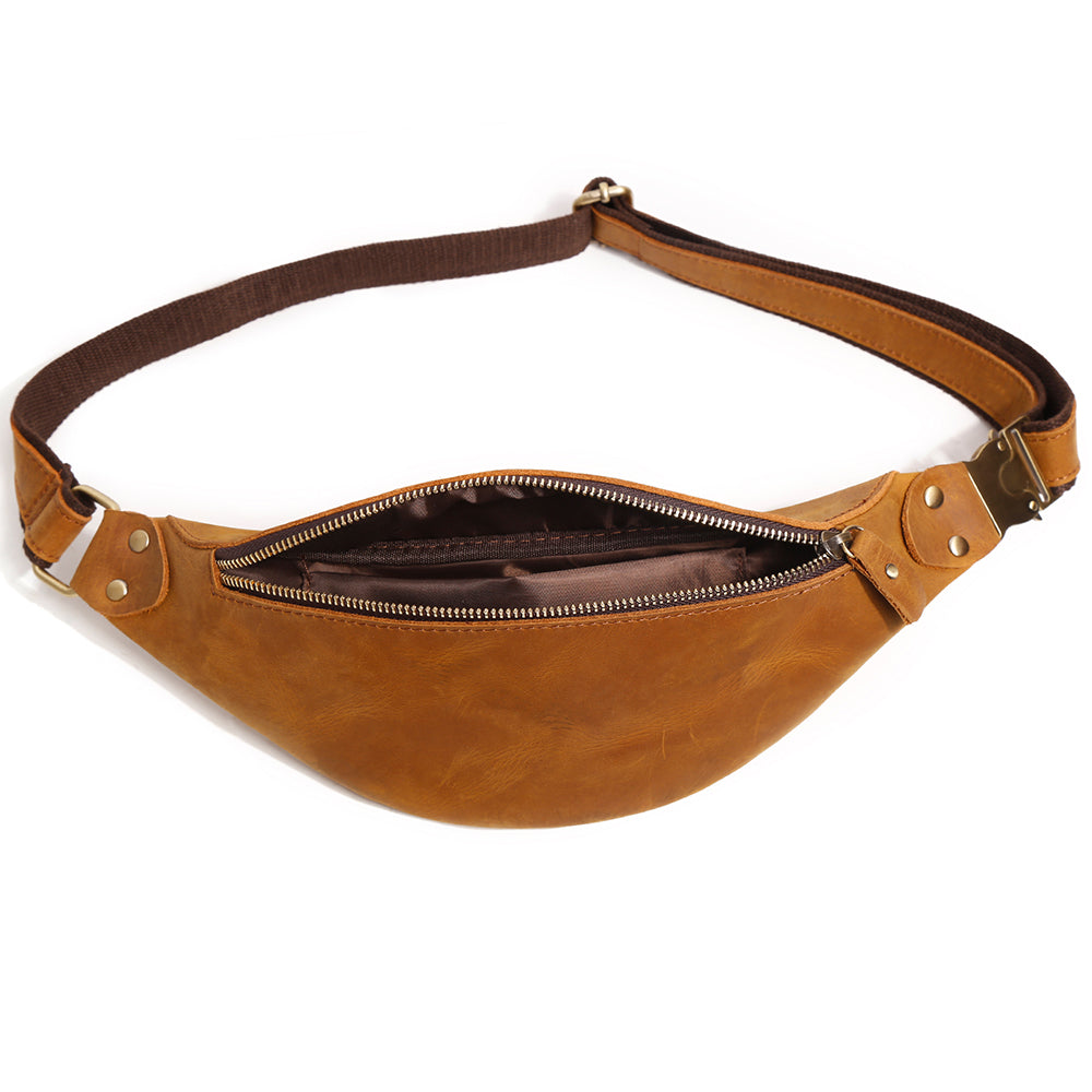 The Side Pod  Classic Men's Leather Fanny Pack