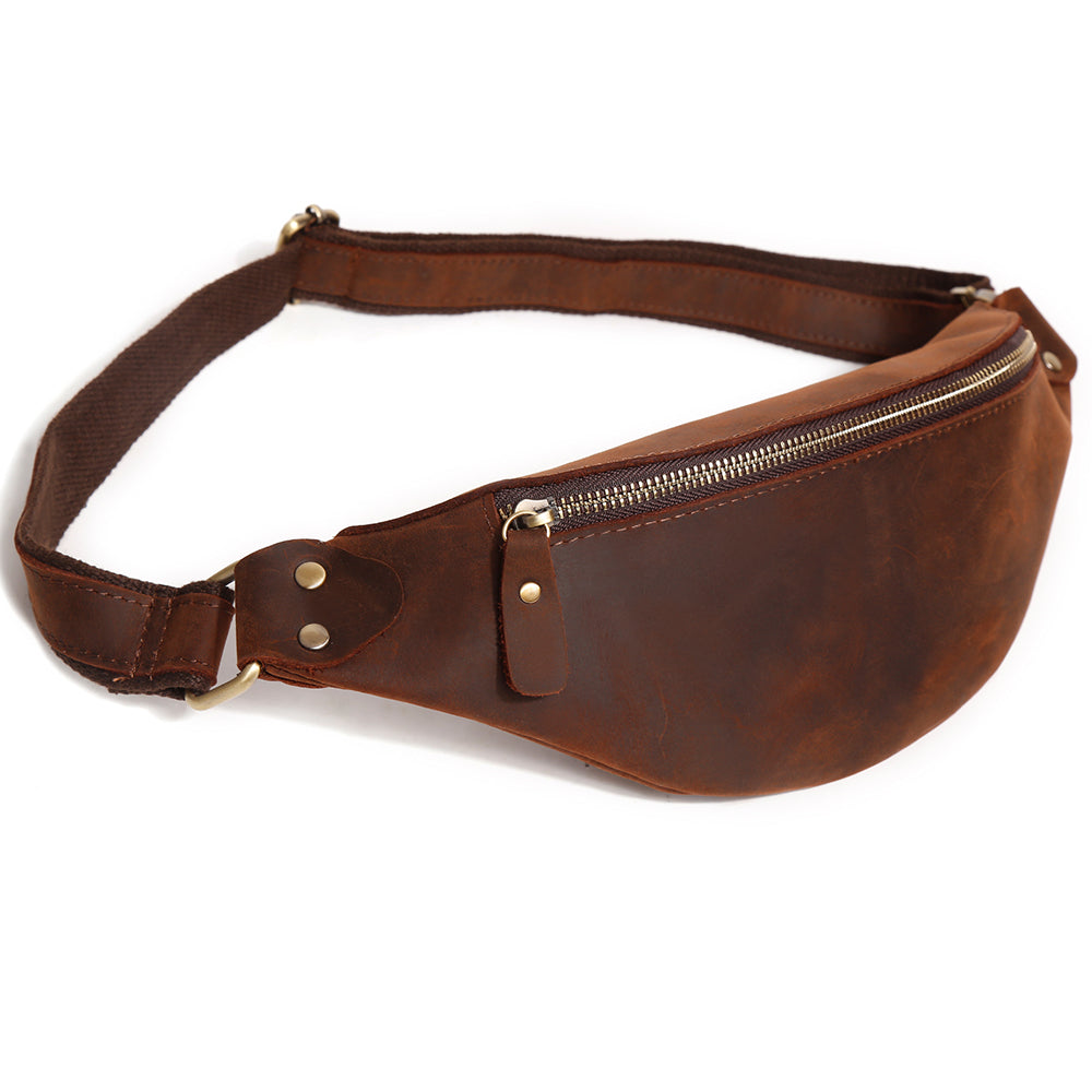 The Side Pod  Classic Men's Leather Fanny Pack