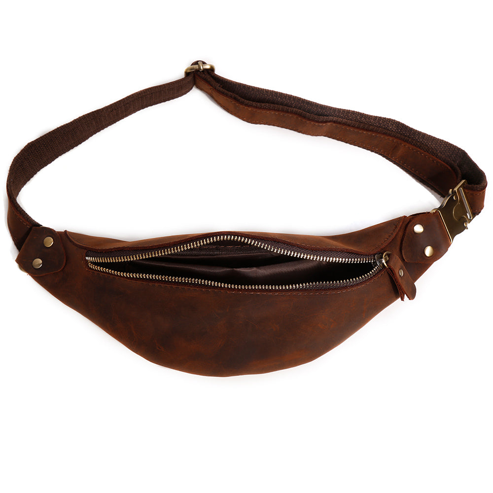 The Side Pod  Classic Men's Leather Fanny Pack