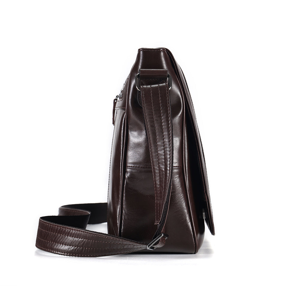 The Siena | Vintage Leather Messenger Bag