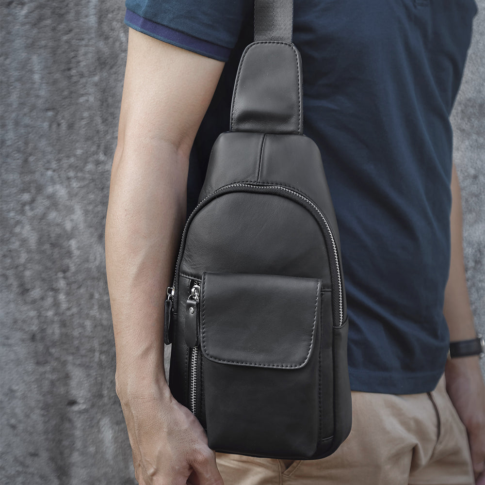 The Tersus | Leather Sling Bag for Men