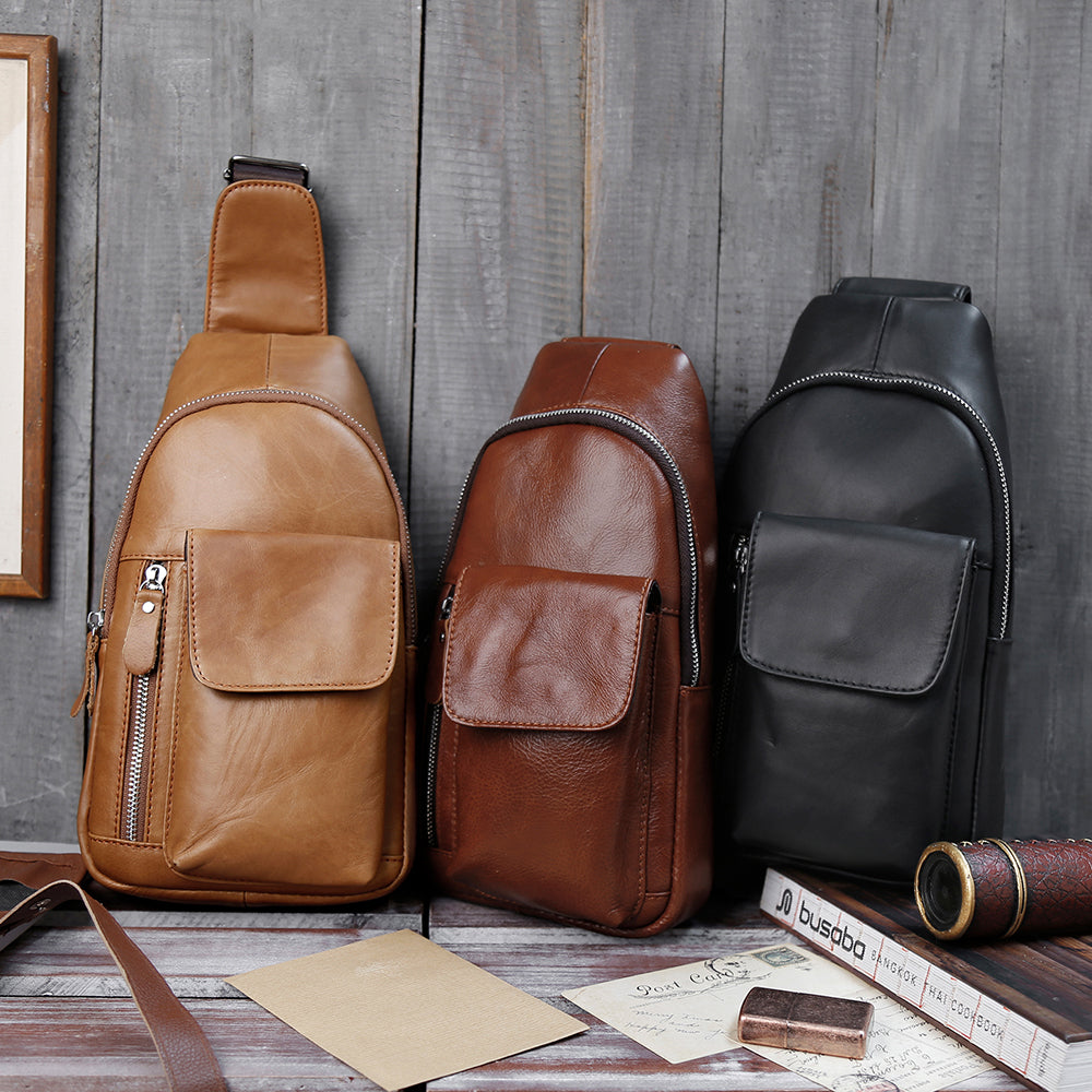 The Tersus | Leather Sling Bag for Men