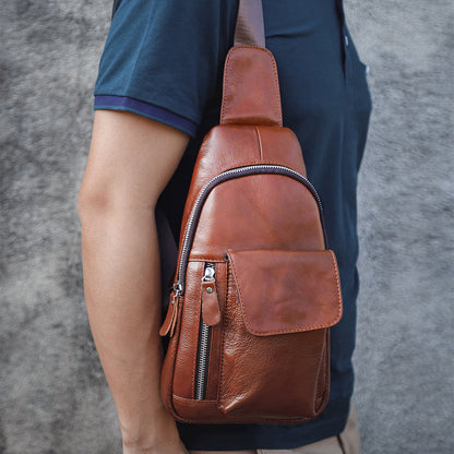 The Tersus | Leather Sling Bag for Men