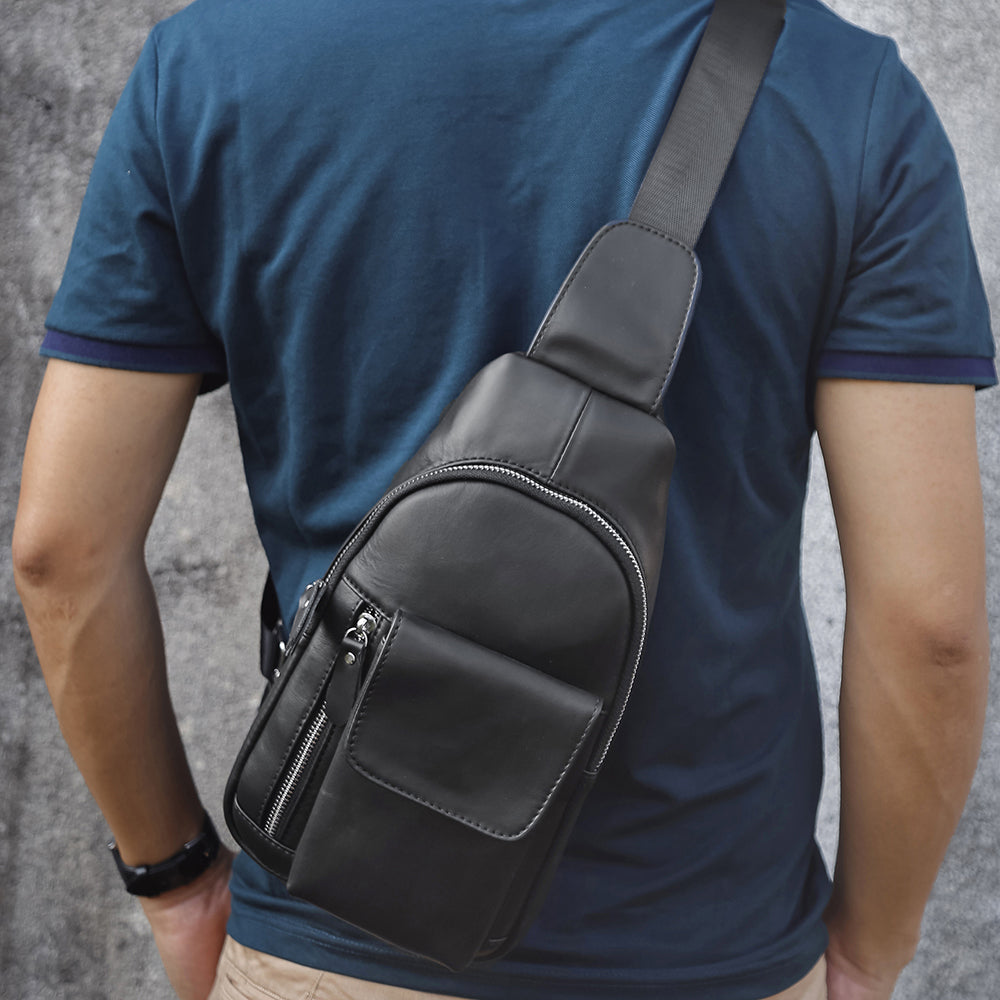 The Tersus | Leather Sling Bag for Men