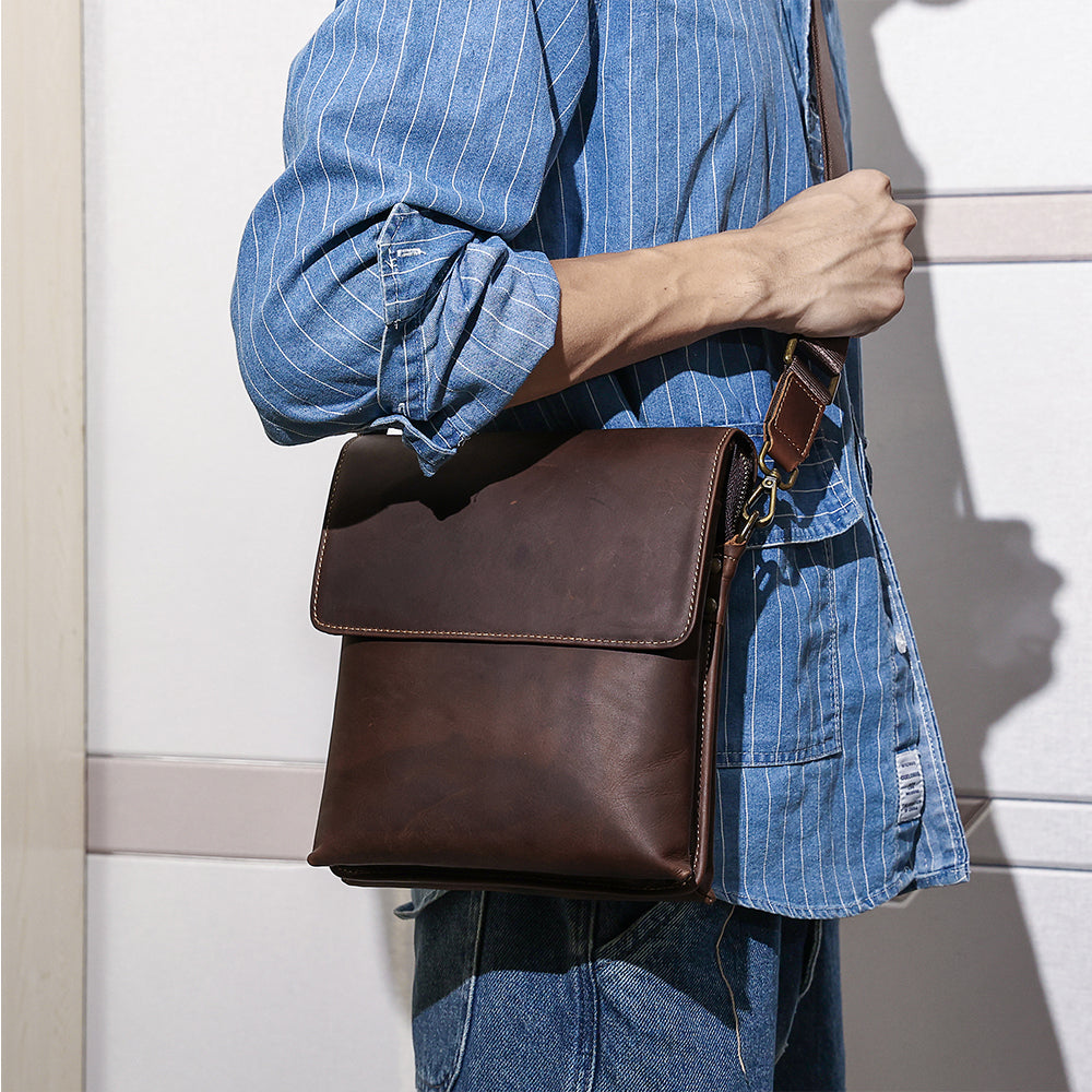 The Triptych | Vintage Leather Man Bag