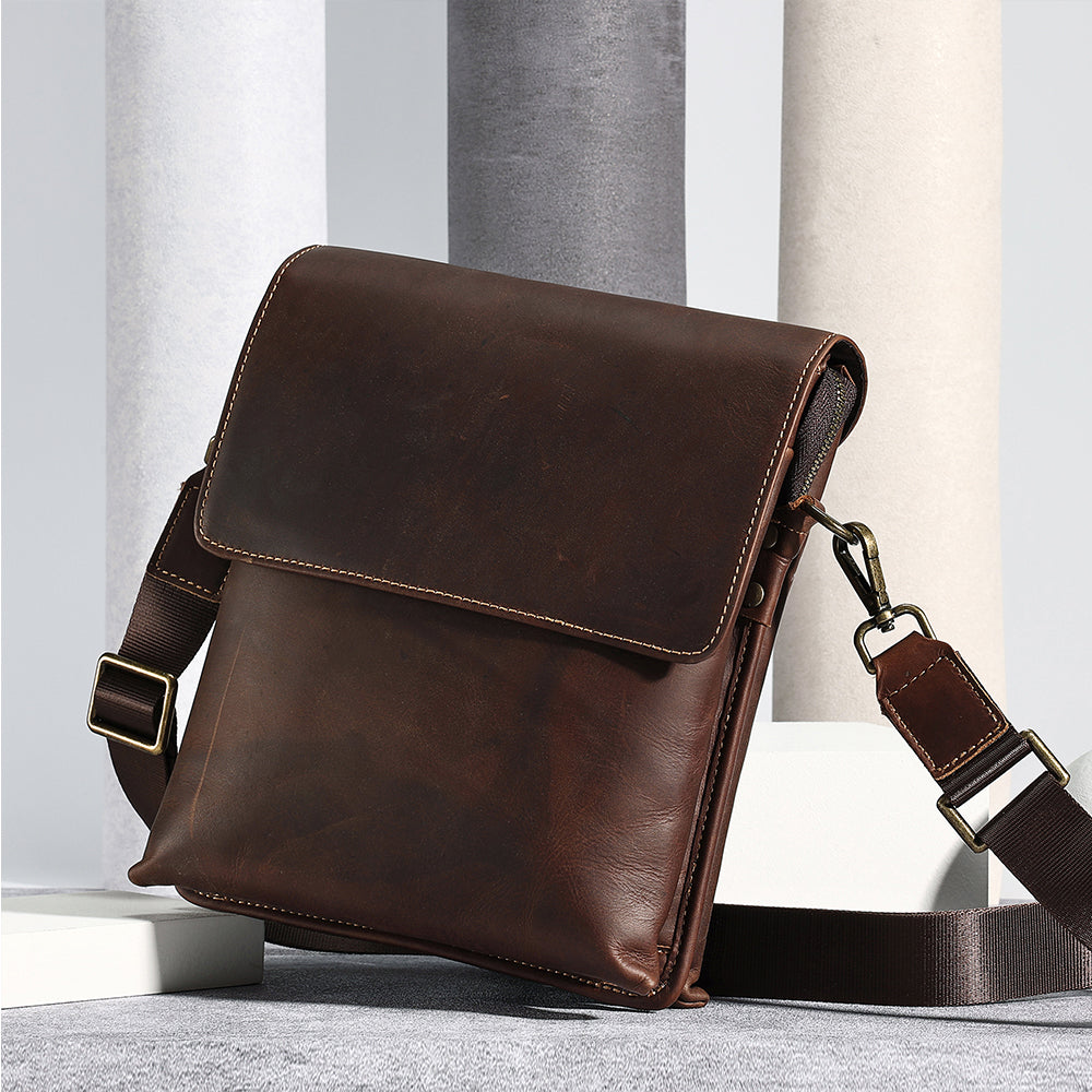The Triptych | Vintage Leather Man Bag