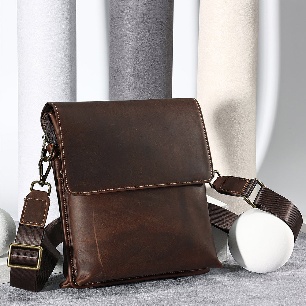 The Triptych | Vintage Leather Man Bag