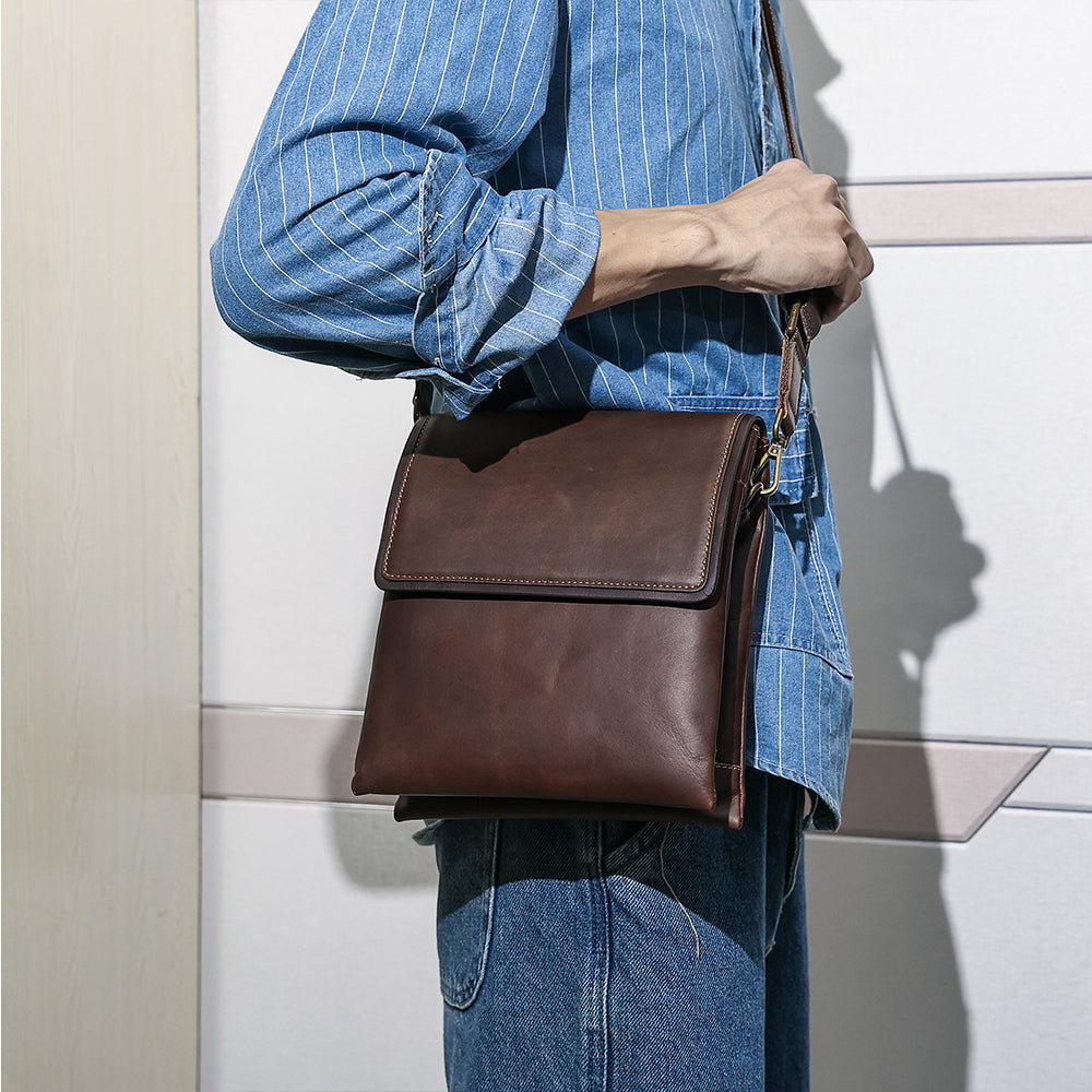 The Triptych | Vintage Leather Man Bag