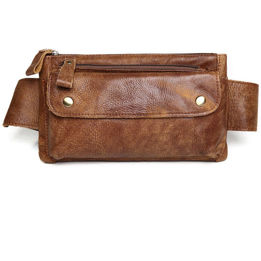 Genuine Leather Men Fanny Pack Waist Bag: Murse Man Purse, Mens Bag