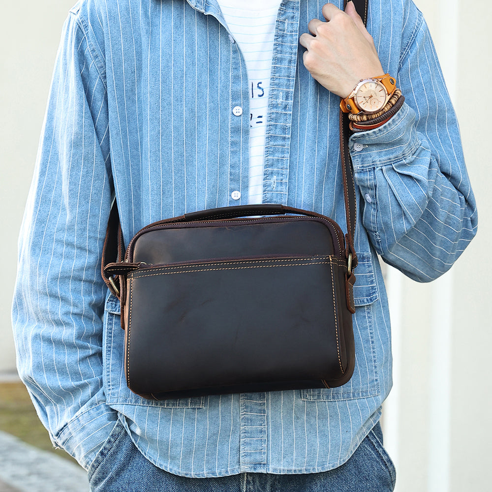 The Volare | Men's Classic Leather Crossbody Bag