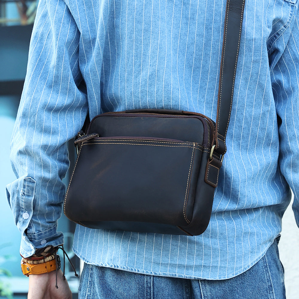 The Volare | Men's Classic Leather Crossbody Bag