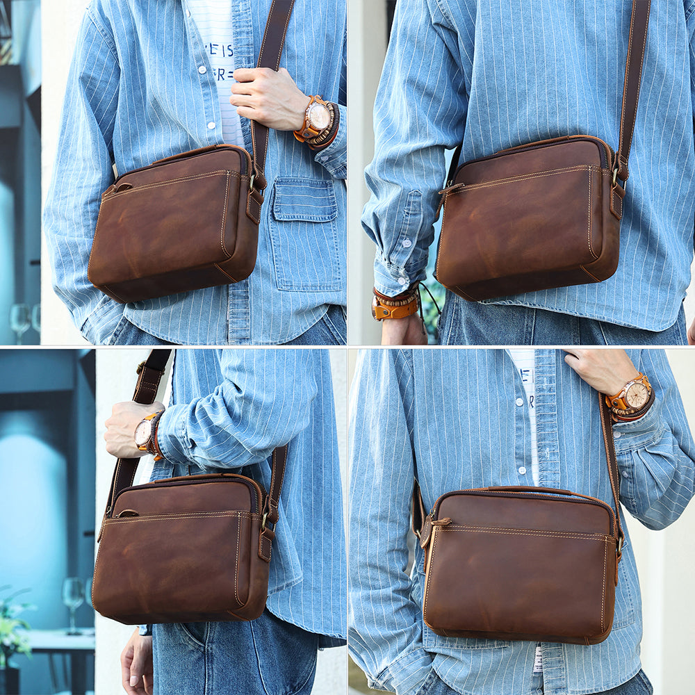 The Volare | Men's Classic Leather Crossbody Bag