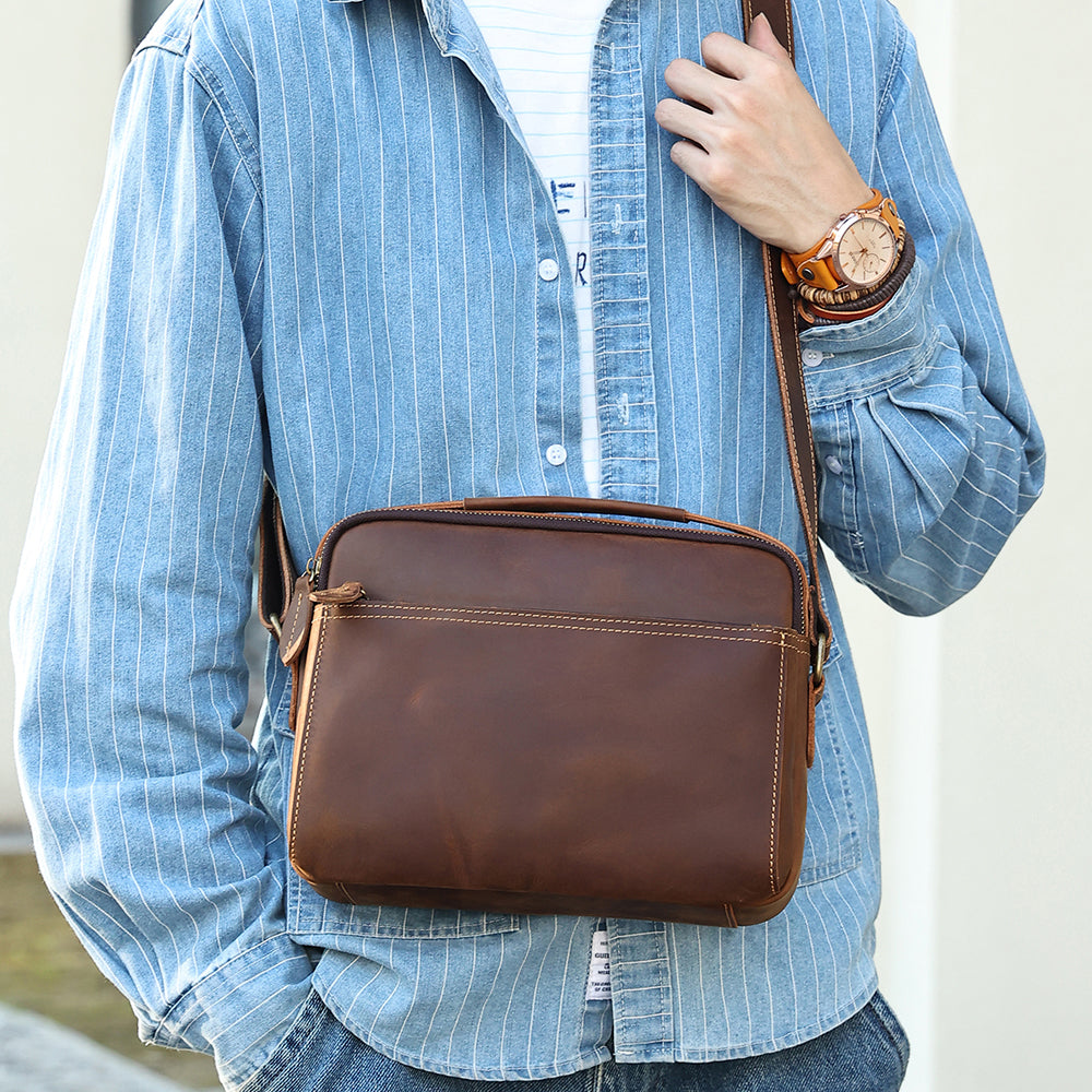 The Volare | Men's Classic Leather Crossbody Bag