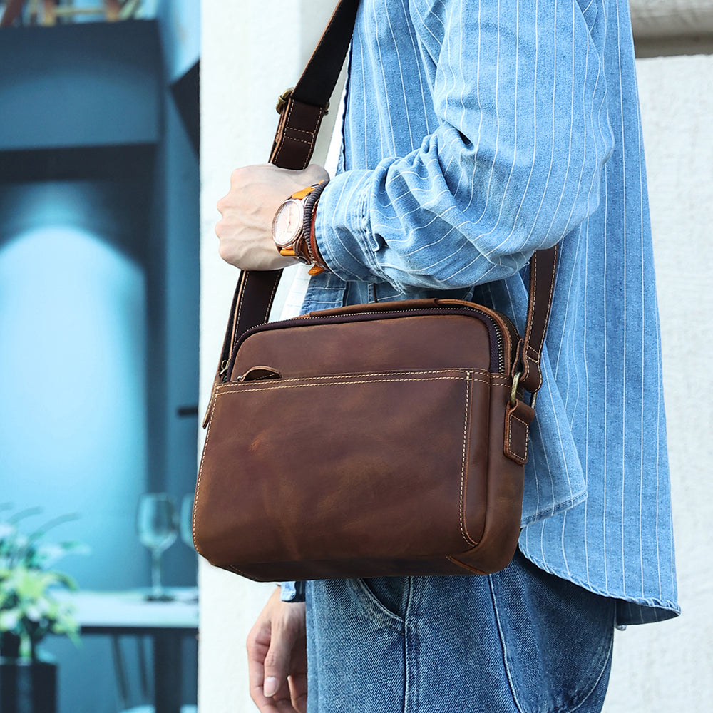 The Volare | Men's Classic Leather Crossbody Bag