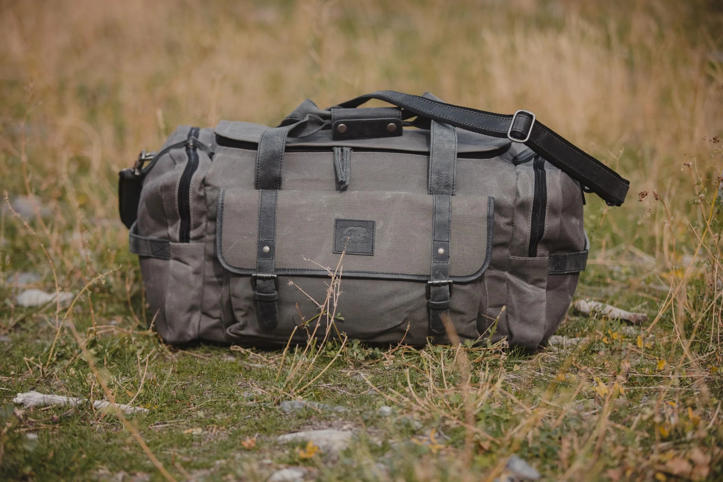 The Wasatch | Waxed Canvas & Full-Grain Leather Duffel Bag for Men