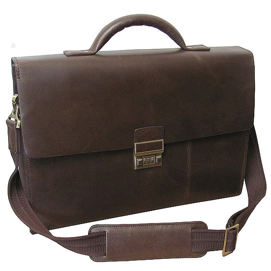 The Efficiency Leather Laptop Briefcase