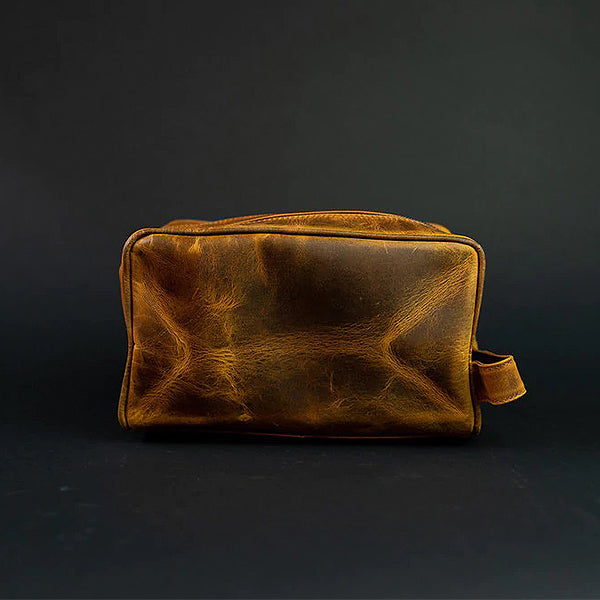 Buffalo Leather Dopp Kit - Men's Toiletry Bag