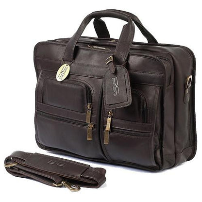 Crayton Office Laptop Vegan Leather and Cloth Executive Bag in