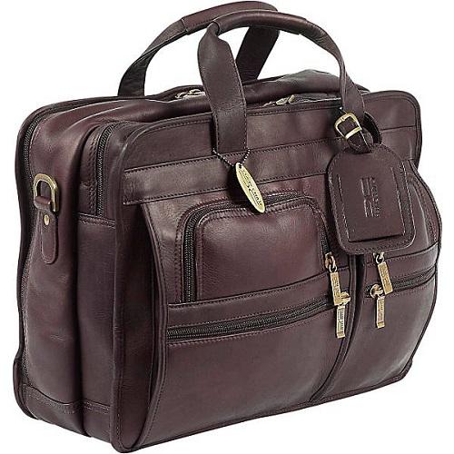 black.brown.marrom Leather Executive Office Bag