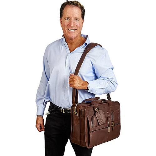 Leather briefcase office bag men women bag business leather bag