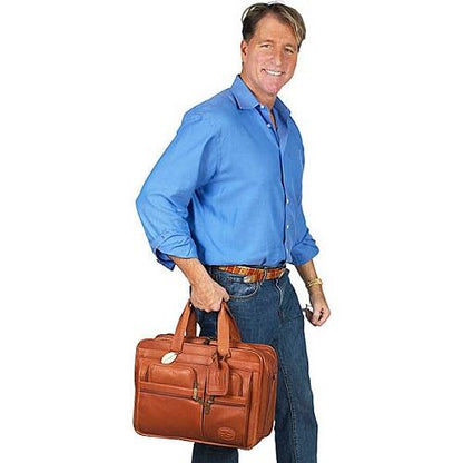 The Jumbo Leather Briefcase Extra Large For 17 Inch Laptops For Men