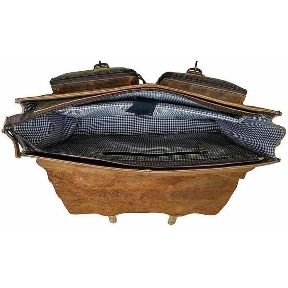 The Distressed Leather Messenger Bag For 15.6 Inch Laptops For Men