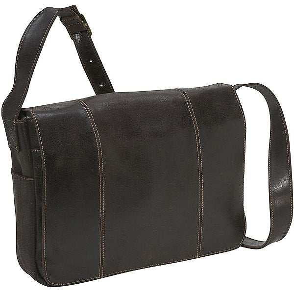 Distressed leather sale messenger bag mens