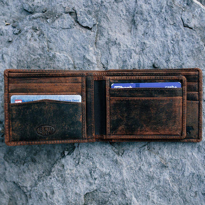 Leather Wallets, Full Grain Slim RFID Bifold
