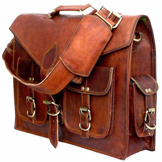 Lawyer's Leather Briefcase - Laptop Messenger Bag – The Real Leather ...