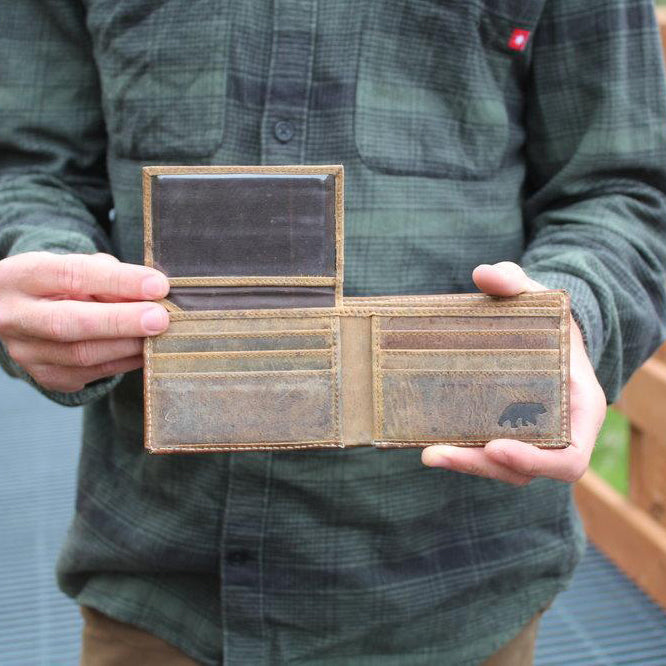 Bifold Leather Wallets for Men - Long Bifold