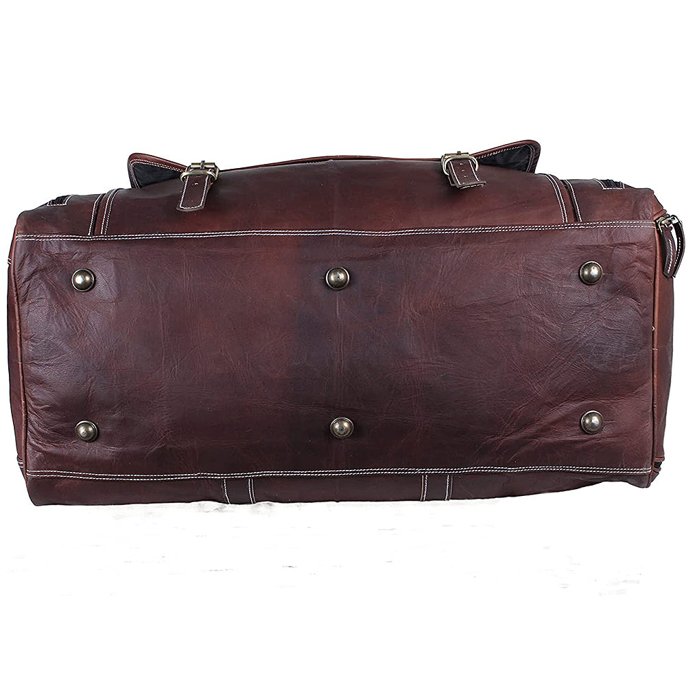 the borsone leather duffle bag