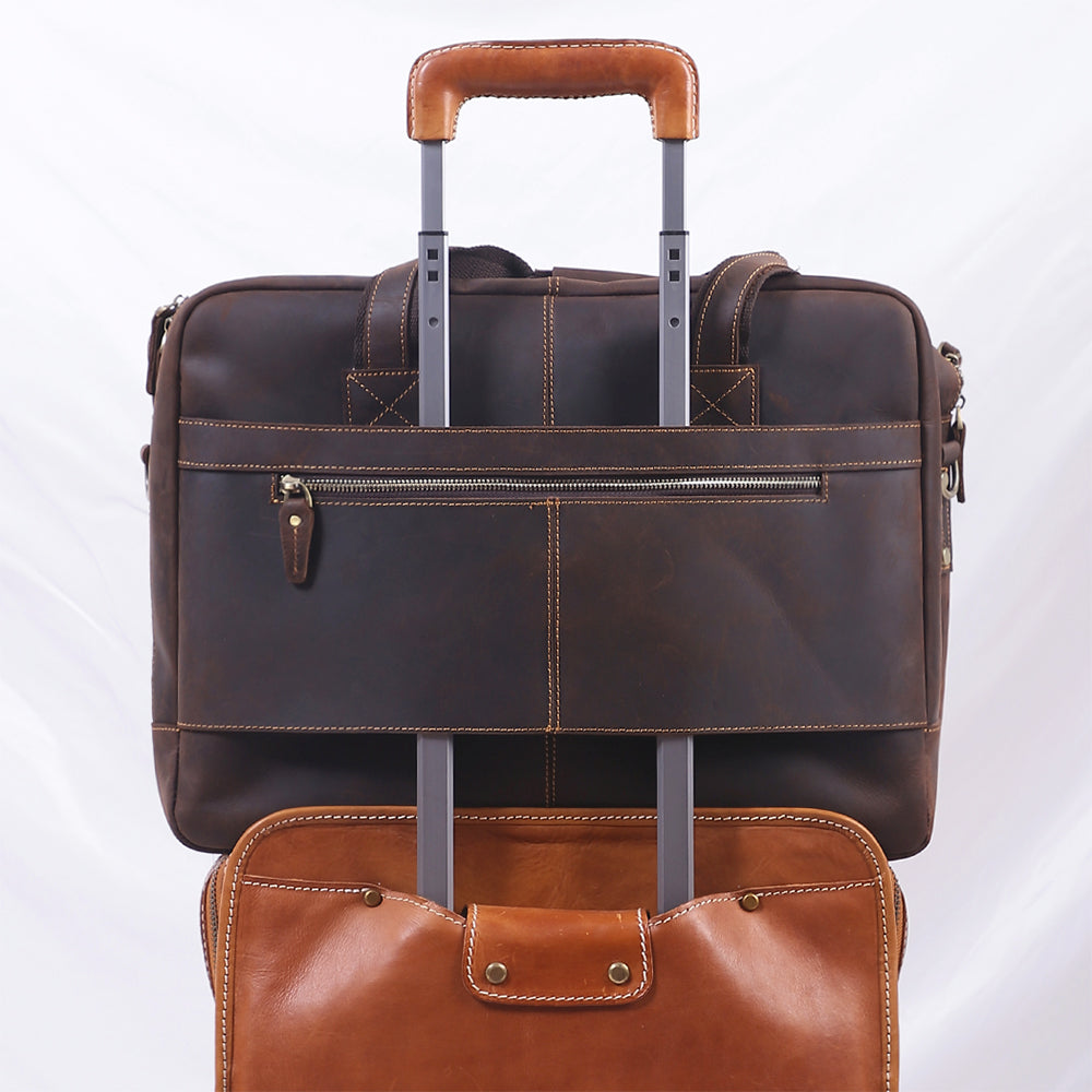 The Briefcase | Men's Leather Work Bag for 17 Inch Laptops